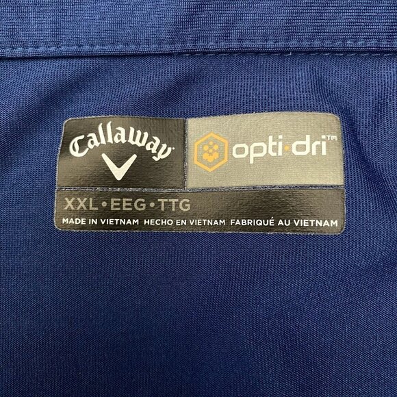 Callaway | Opti Dri Polo Shirt | Blue & Orange | Size: XXL - Picture 2 of 6